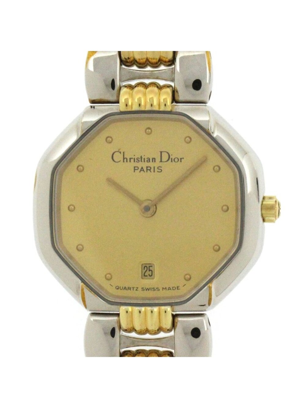 Dior Swing 48.203 Watch Stainless Steel Gold Plated Dial Quartz